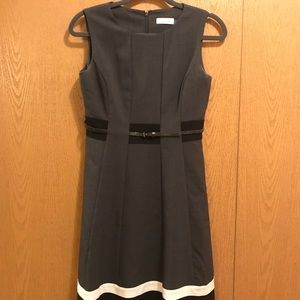 Calvin Klein Grey Work Dress